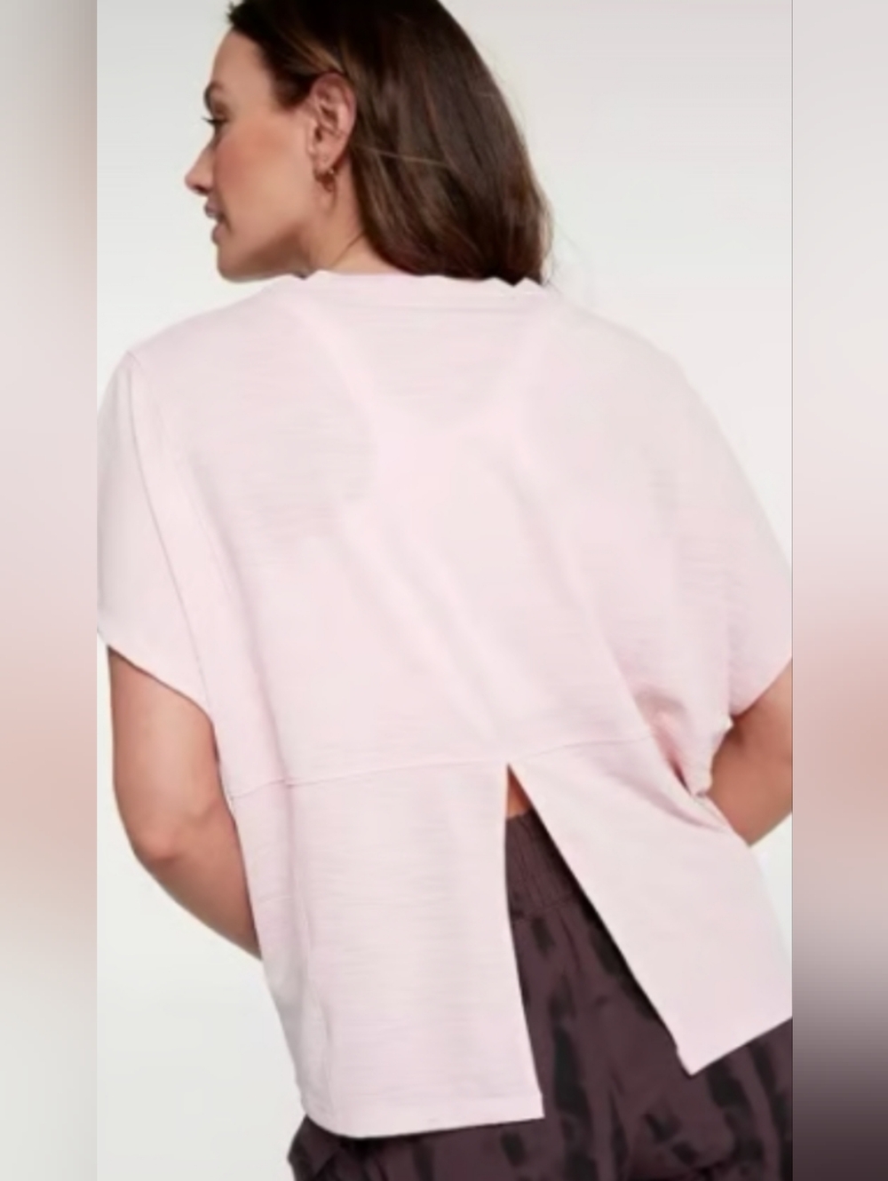 CALIA Relaxed Dolman Short Sleeve Crewneck Tee Light Pink Size Medium - Picture 2 of 10
